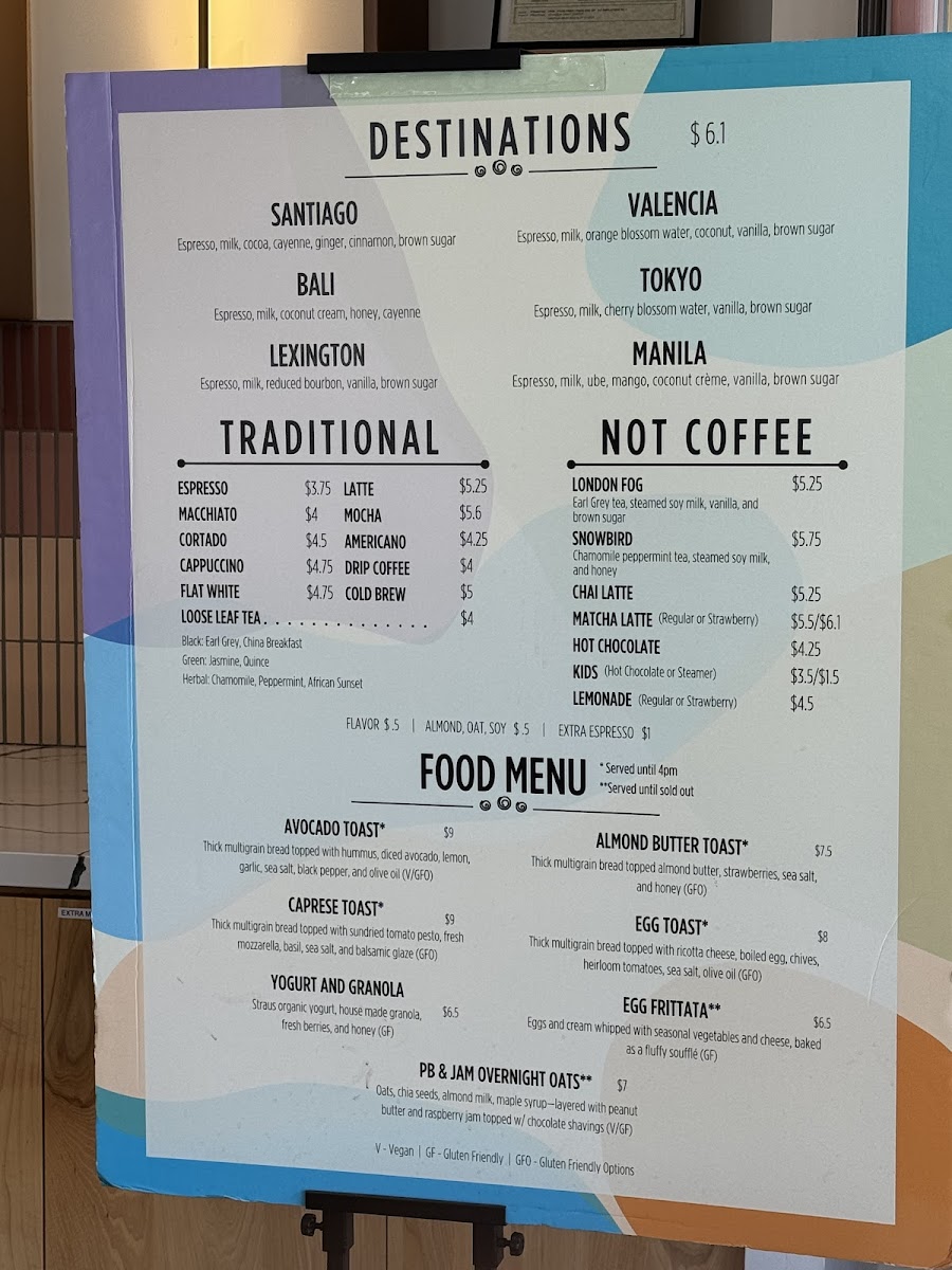 Menu Voyager Craft Coffee - Cupertino-3