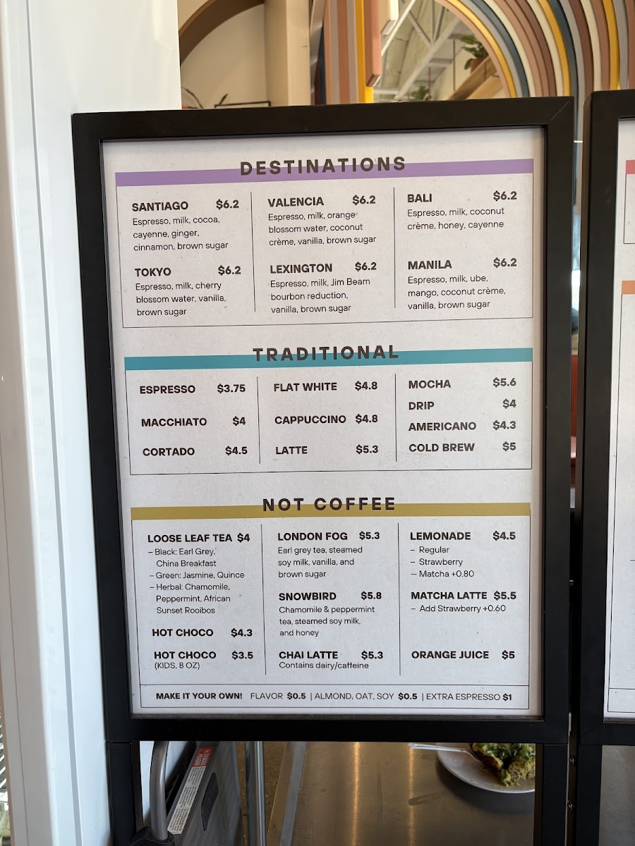 Menu Voyager Craft Coffee - Cupertino-6