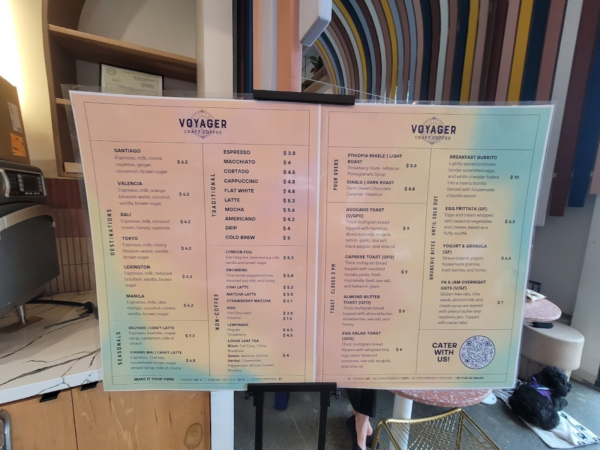 Menu Voyager Craft Coffee - Cupertino-7